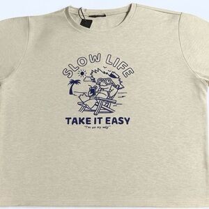 Fashion Nova NWT Slow Life Baby Tee - 95% Cotton - Heather Grey - Size 2X